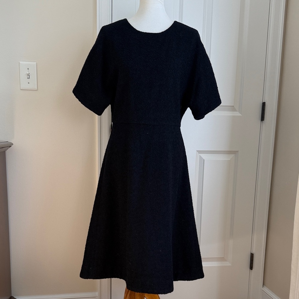 J. Crew Collection - Wool Boucle Midi Dress - Navy - Size 10